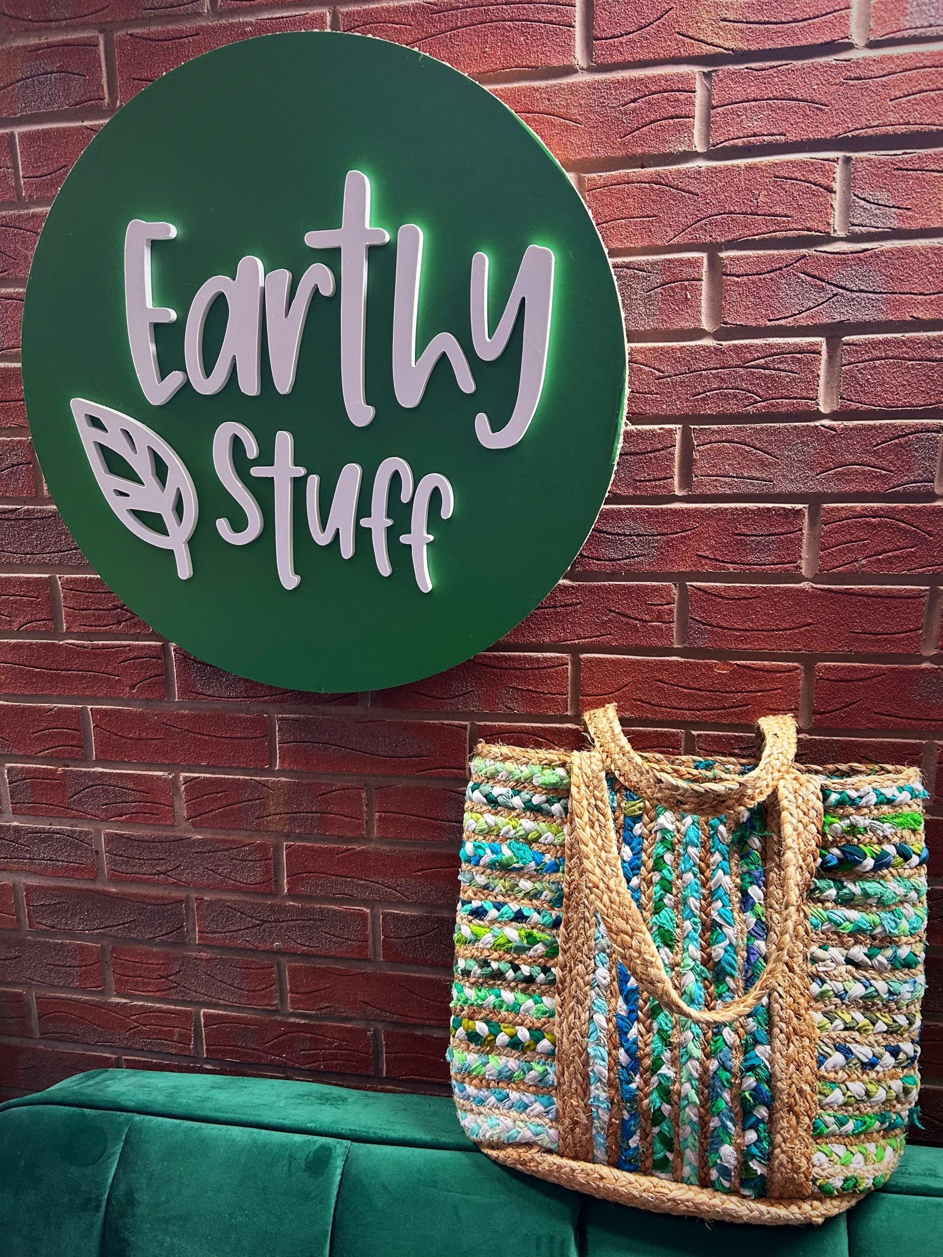 Handmade-Recycled Jute & Cotton Shopper -Tote-Shoulder Bag - Image 2