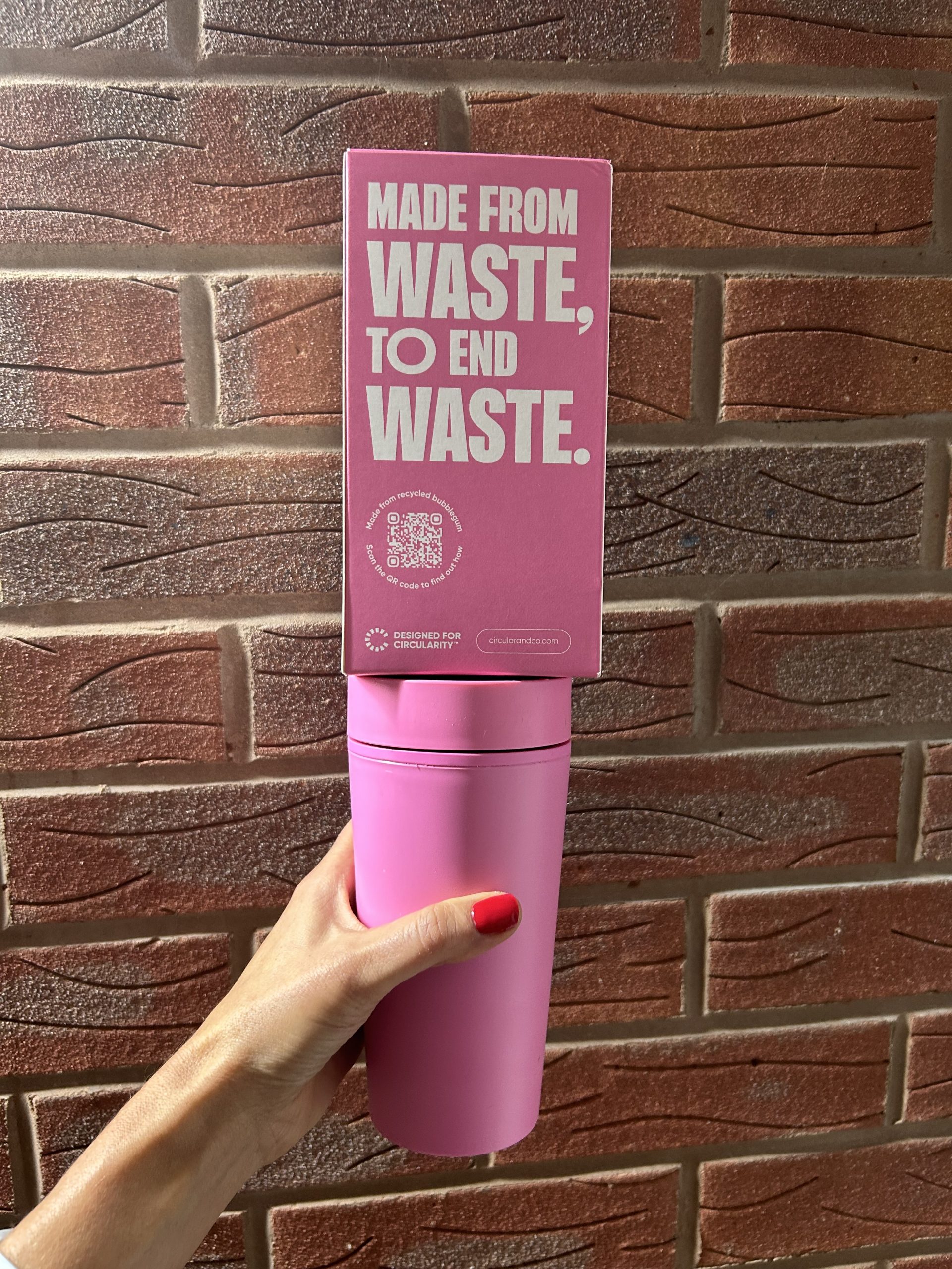 Recycled Bubble Gum 12oz Coffee Cup - Image 5